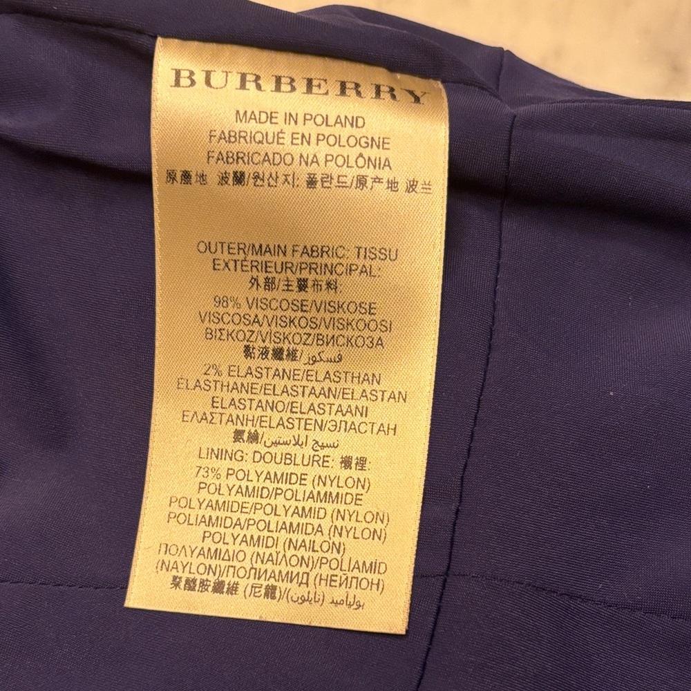 Burberry Navy Midi Dress - Picture 9 of 9